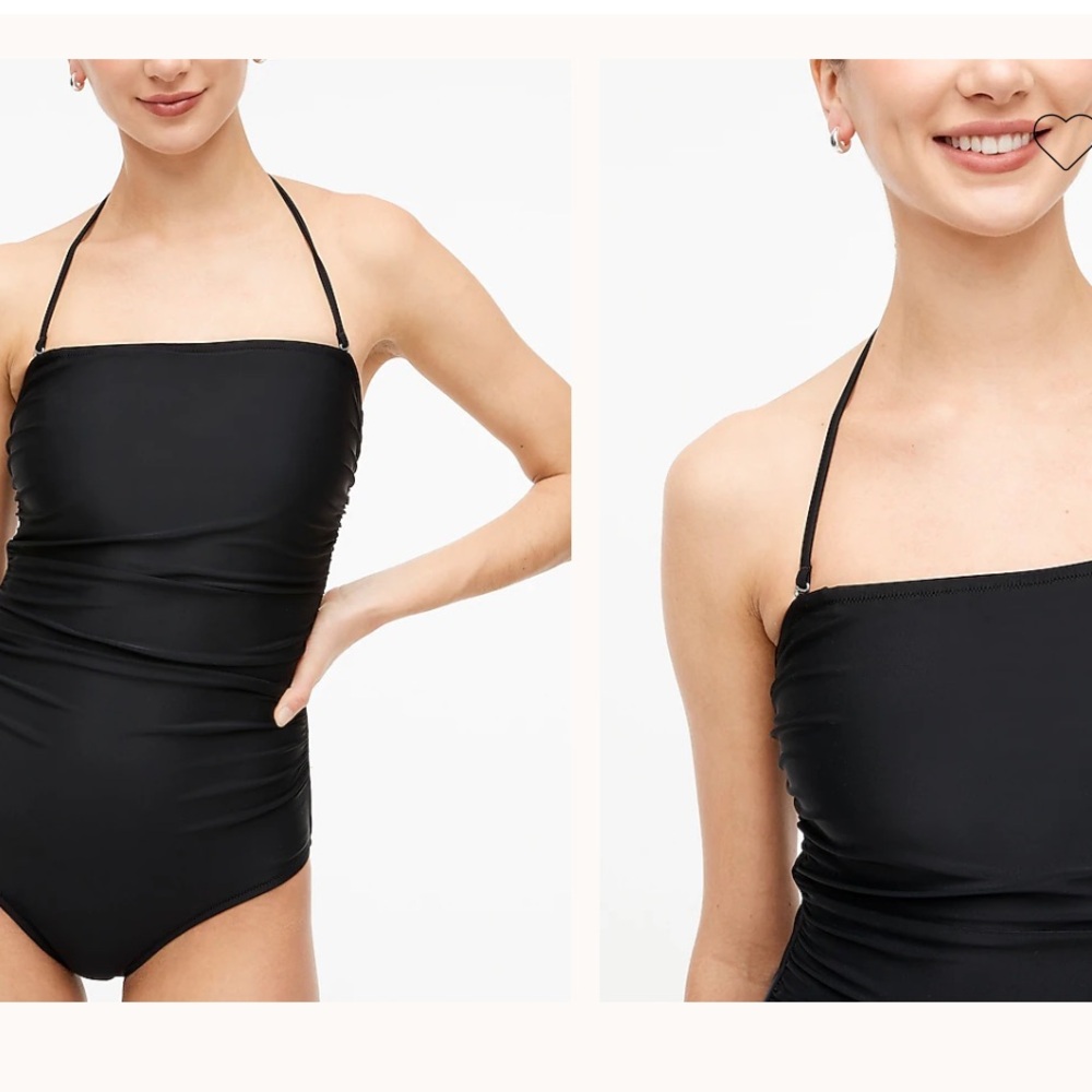J Crew green ruched one piece swimsuit size 18